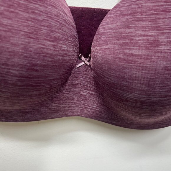 Cacique 40DD Purple Lace Racerback Underwire Bra W/ Adjustable Straps - Picture 2 of 11